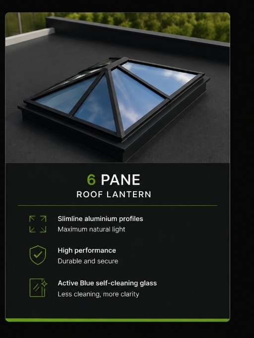 6 Pane Roof Lantern